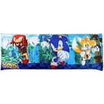 Franco Kids Bedding Super Soft Microfiber Zippered Body Pillow Cover, 54 in x 20 in, Sonic The Hedgehog