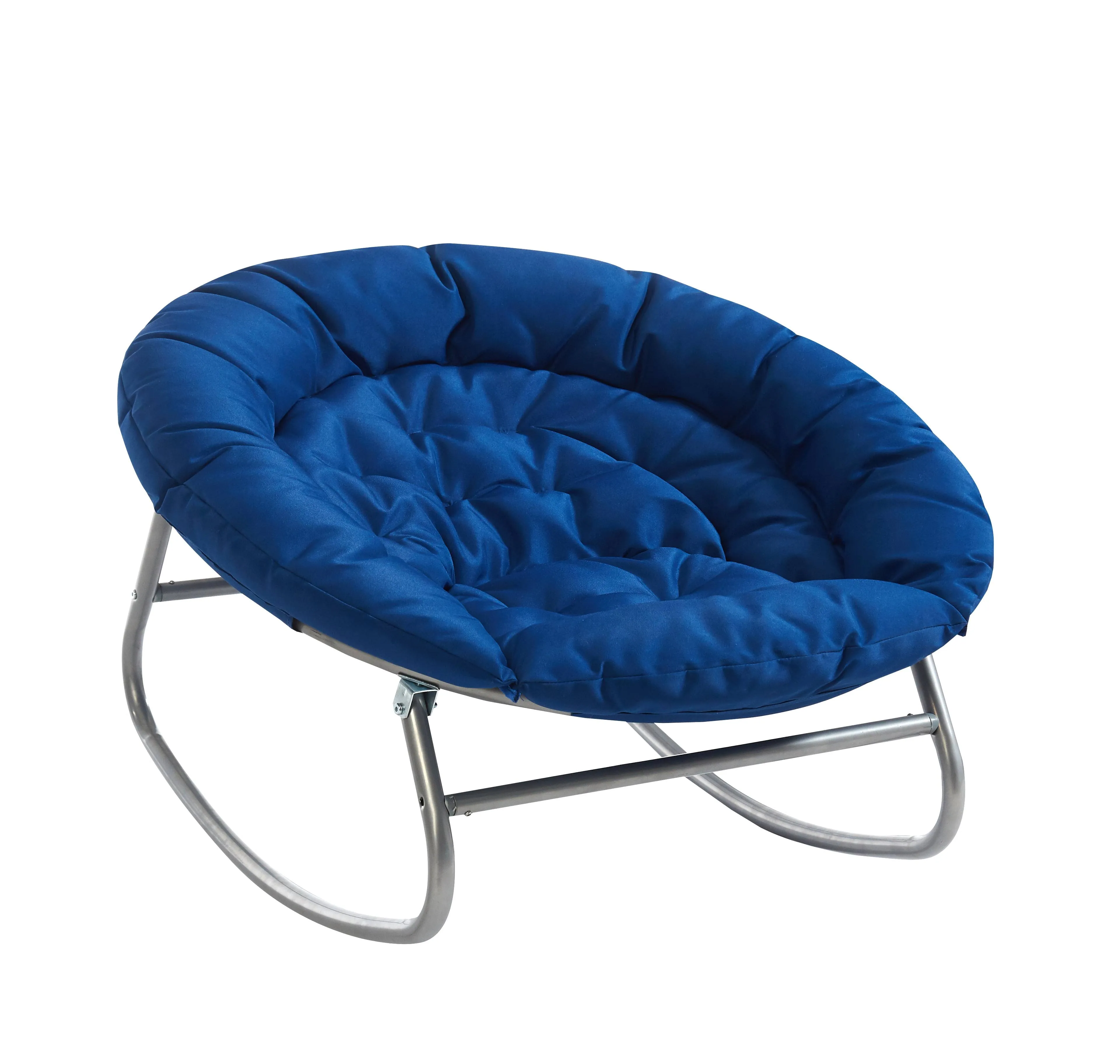 Urban Shop Rocking Saucer Chair Navy Blue