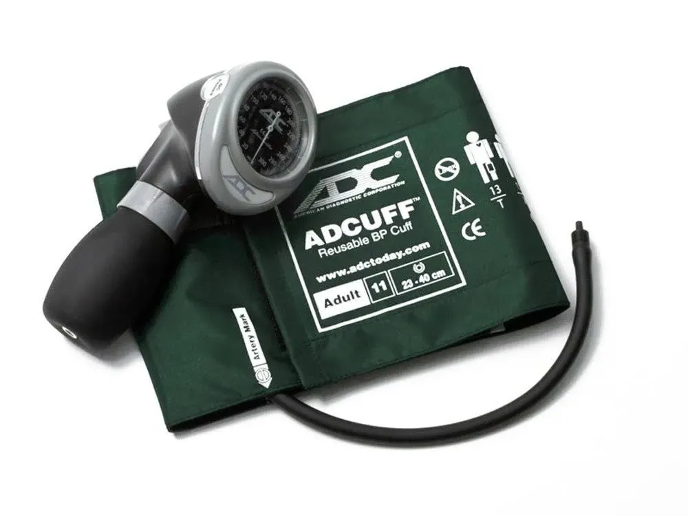 ADC Diagnostix 703 Palm Aneroid Sphygmomanometer Adult Dark Green