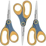 Westcott Non-Stick Titanium Bonded Scissors, 8" Straight, 3-Pack