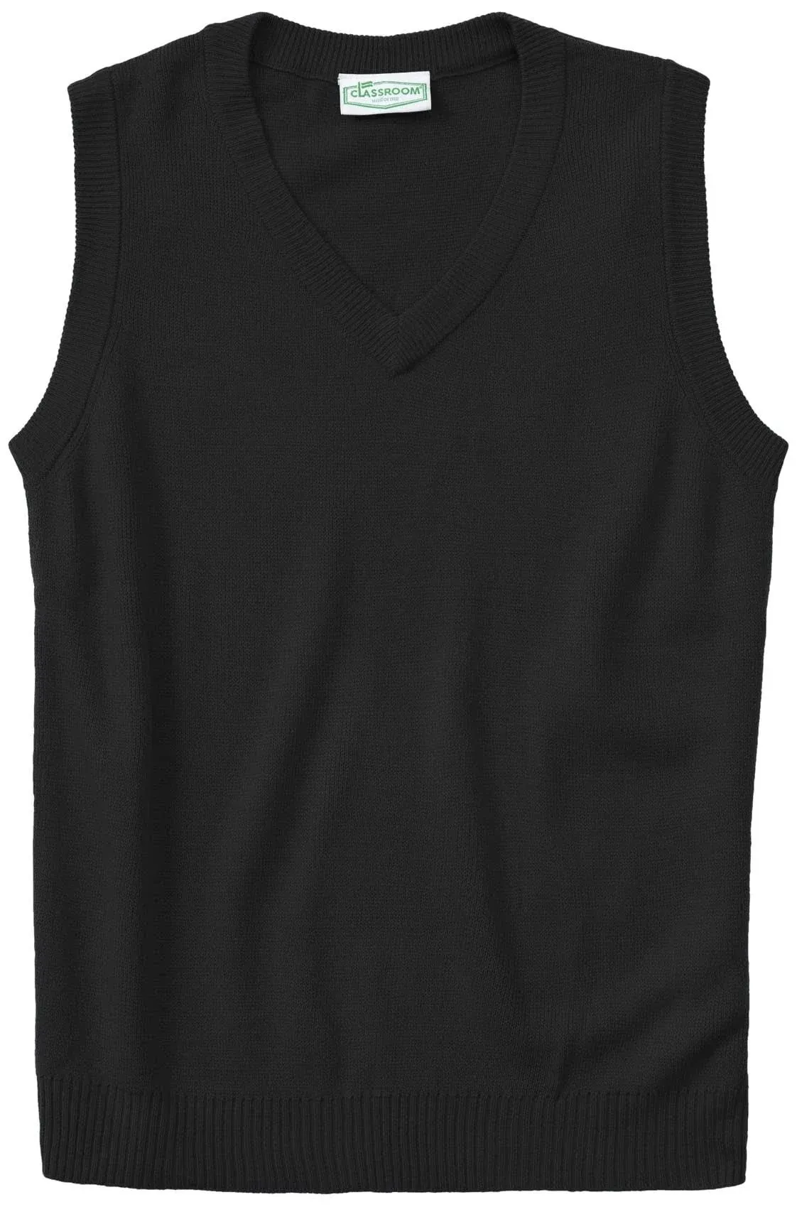 Classroom Uniforms 56912 Youth Unisex V- Neck Sweater Vest - Black, XL