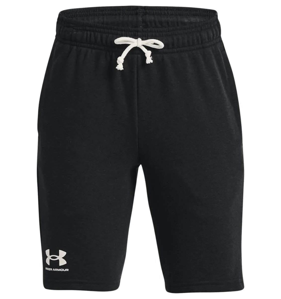 Under Armour Boys' Rival Terry Shorts - Black & White - XL Each