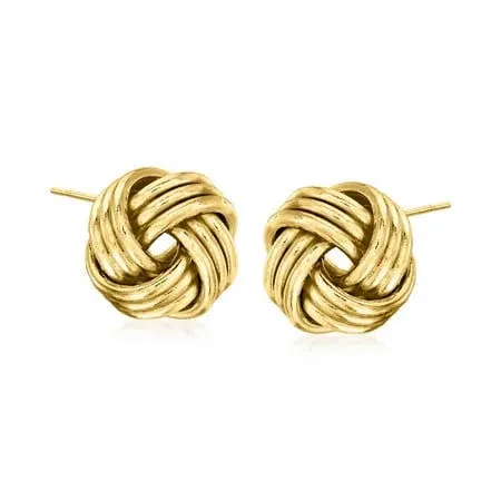 14kt Yellow Gold Love Knot Earrings