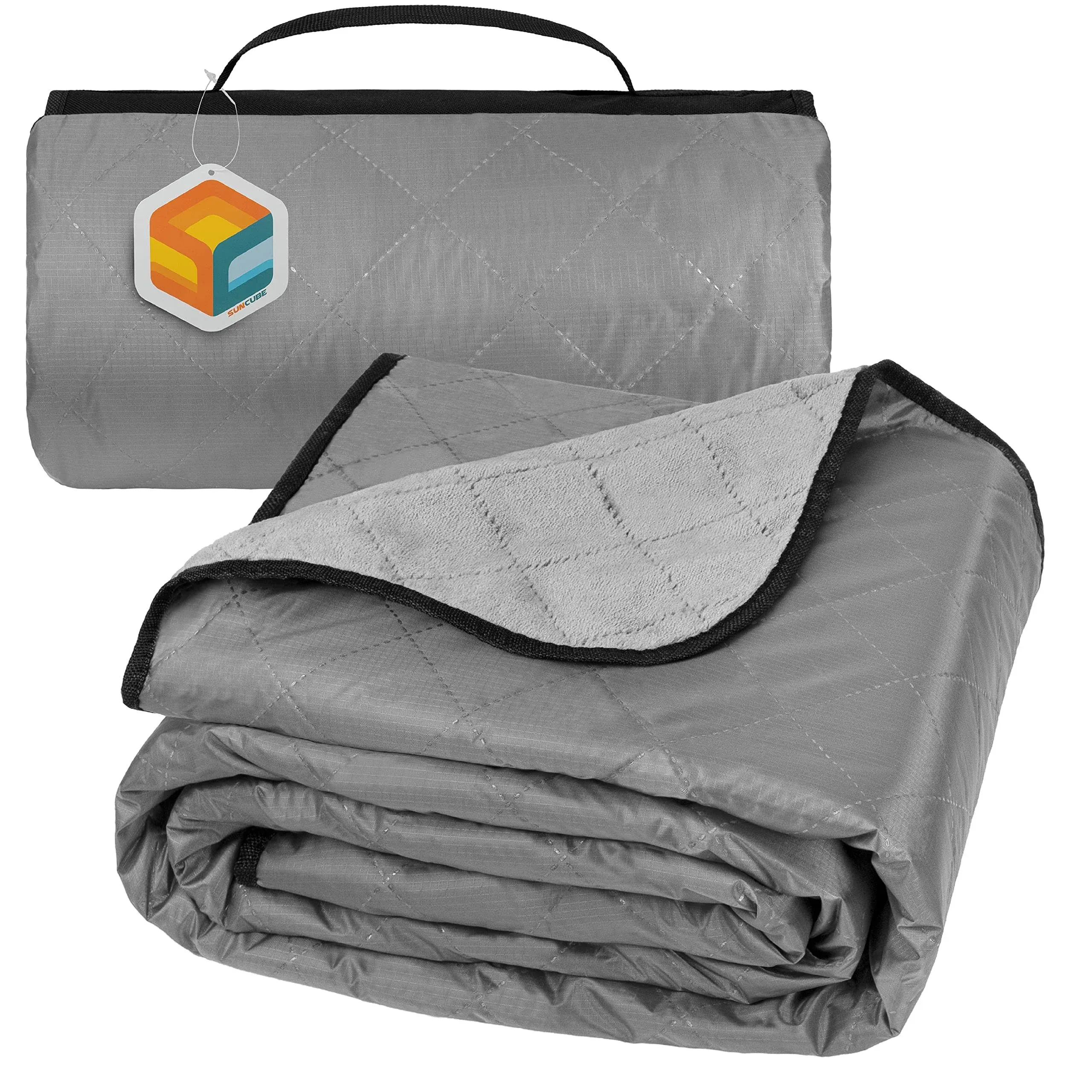 Waterproof Outdoor Sherpa Blanket Mat for Camping Picnic Beach Festival Portable