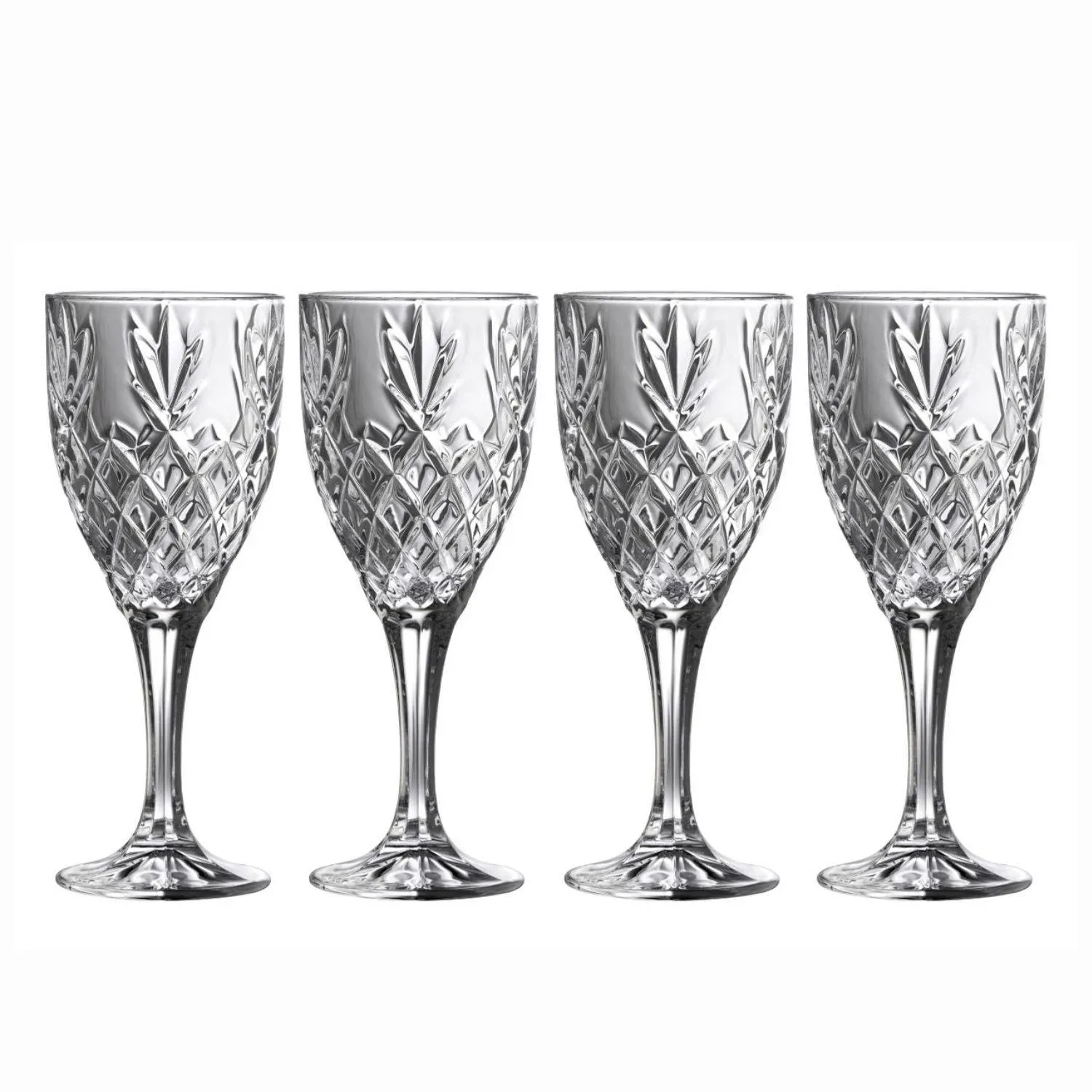 Galway Crystal Set of 4 Renmore Wine Goblets