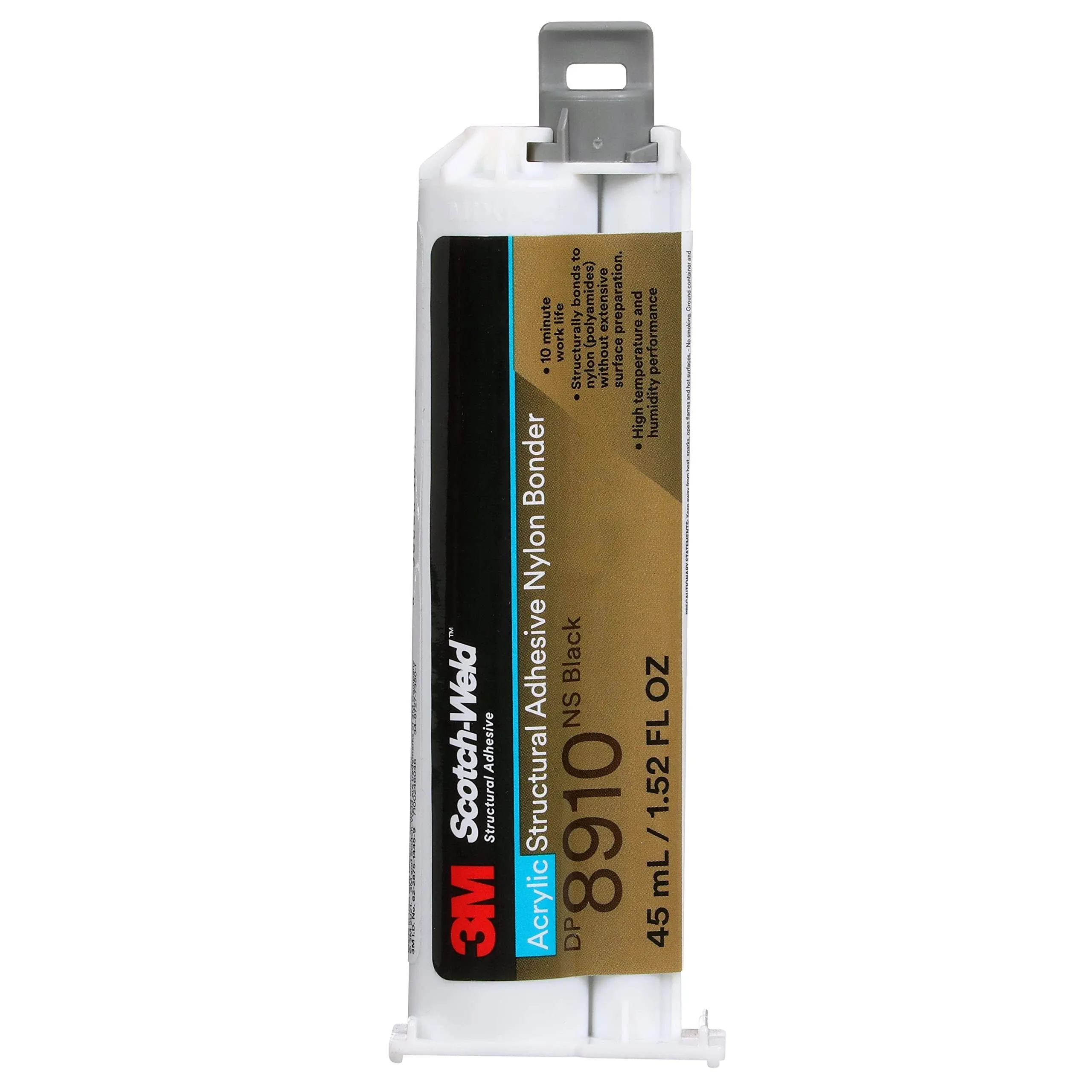 Scotch-Weld Nylon Bonder Structural Adhesive DP8910NS, Black, 45 mL Duo-Pak