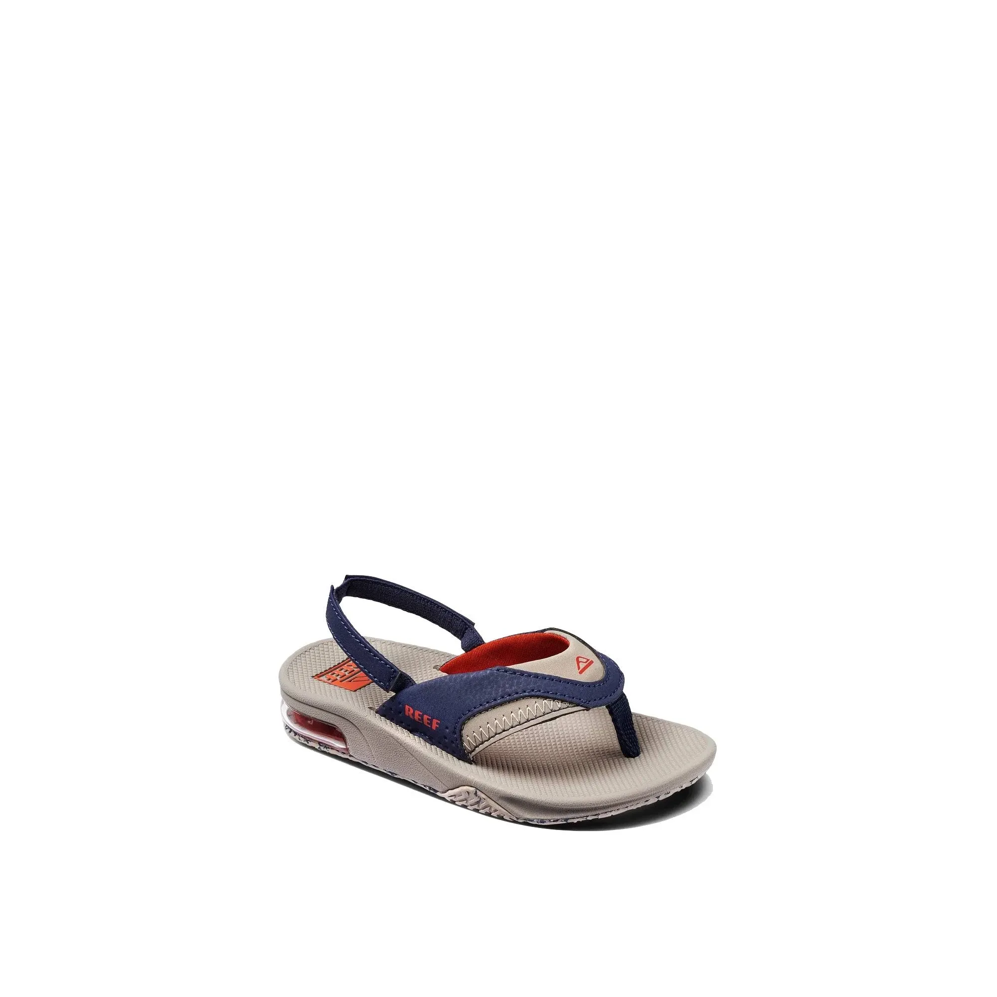 Reef Little Fanning Sandal-Taupe/Navy-6