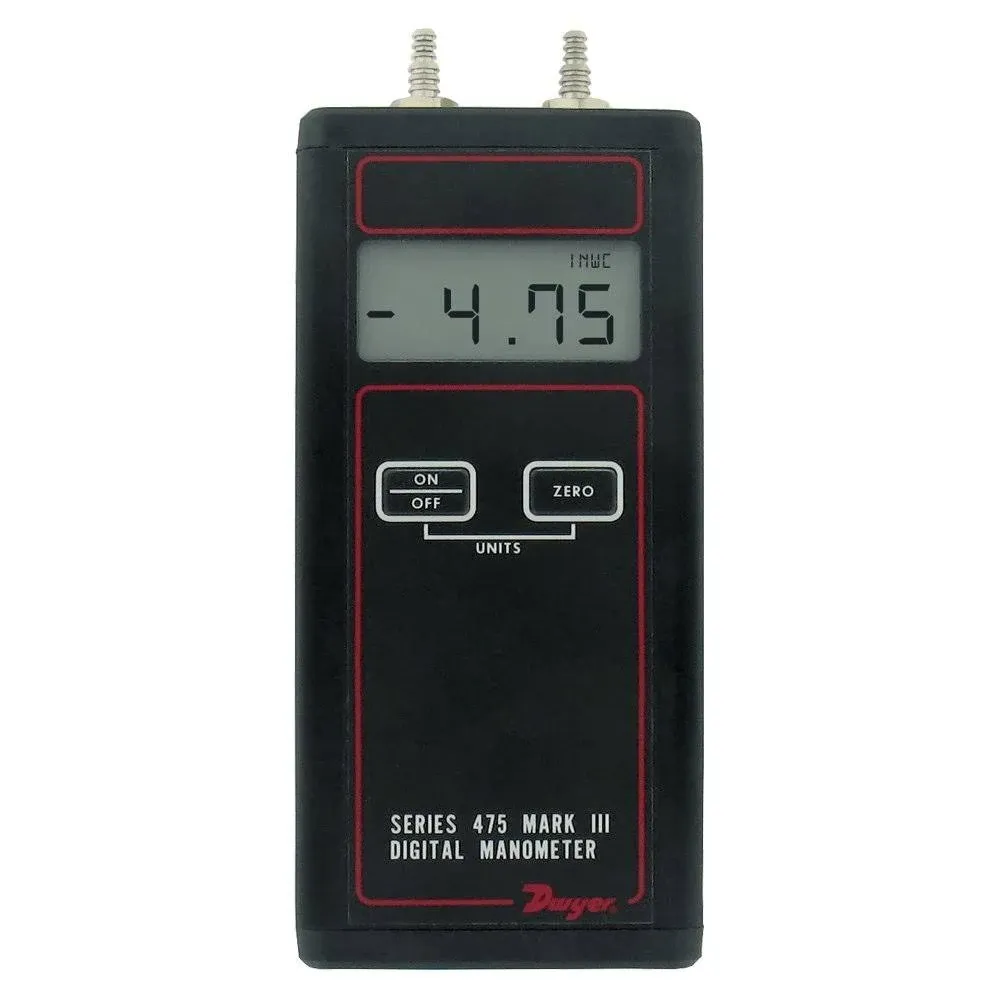 Dwyer Handheld Digital Manometer,0to 200 in WC 475-3-FM