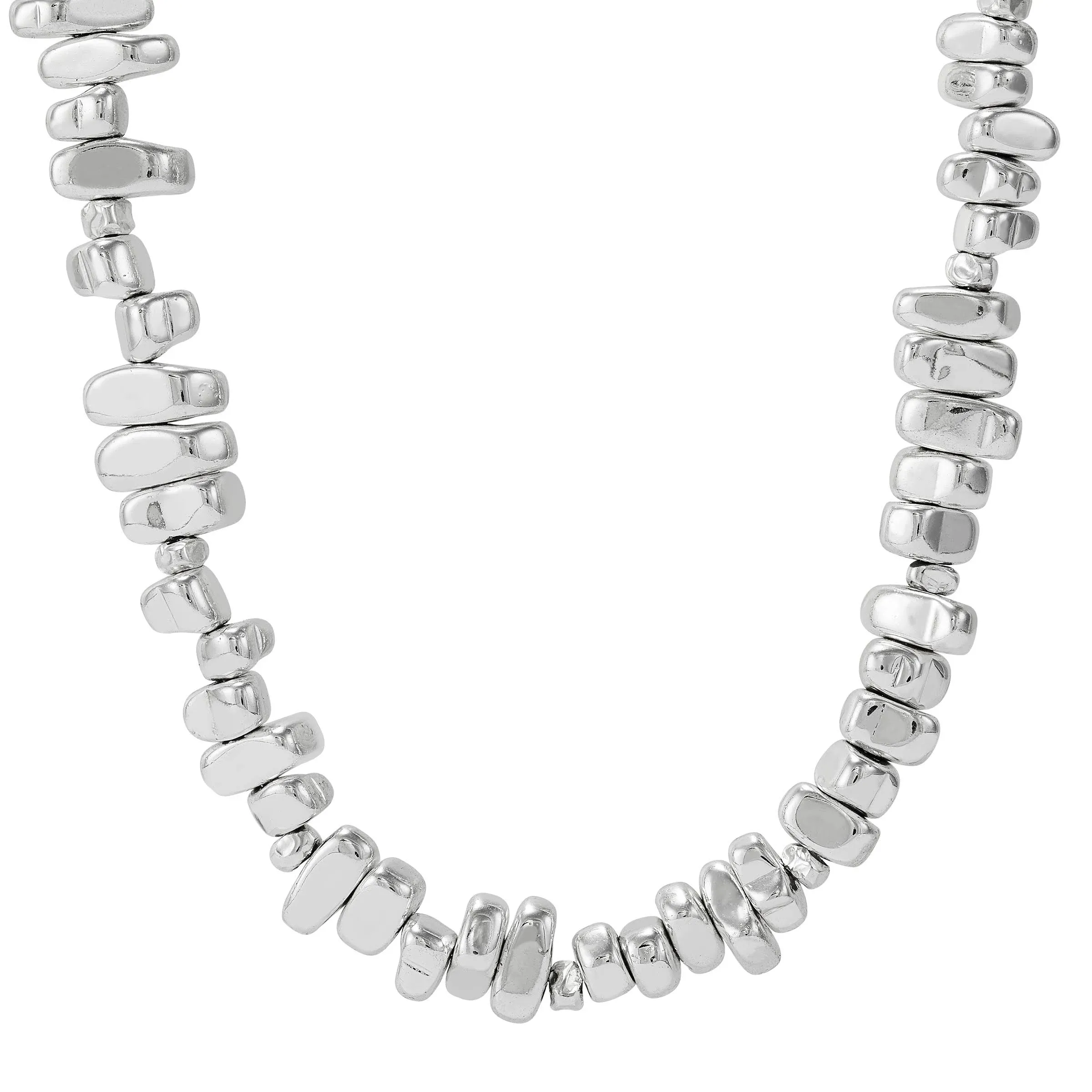 New Silpada &#039;Collected Beauty&#039; Sterling Silver Natural Hematite Necklace, 18&#034; +