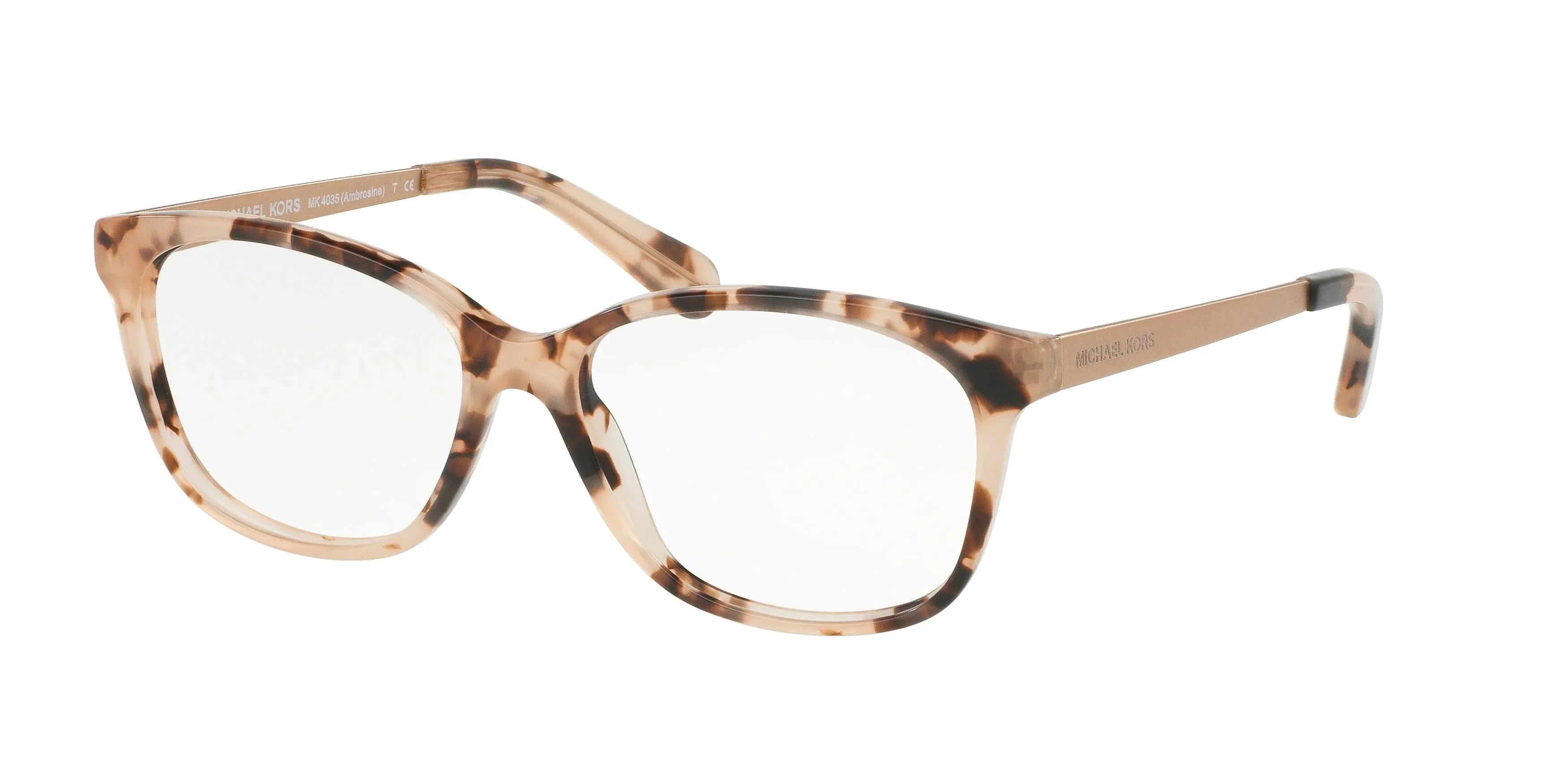 MICHAEL KORS Ambrosine MK4035 3205 Pink Tortoise Demo Lens 53 Women&#039;s Eyeglasses