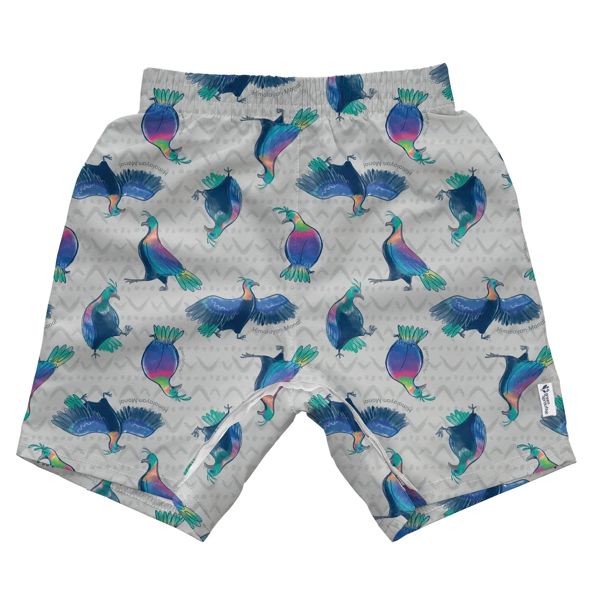 Green Sprouts Baby/Toddler Boys' Easy-Change Eco Swim Trunks - Gray Himalayan ...