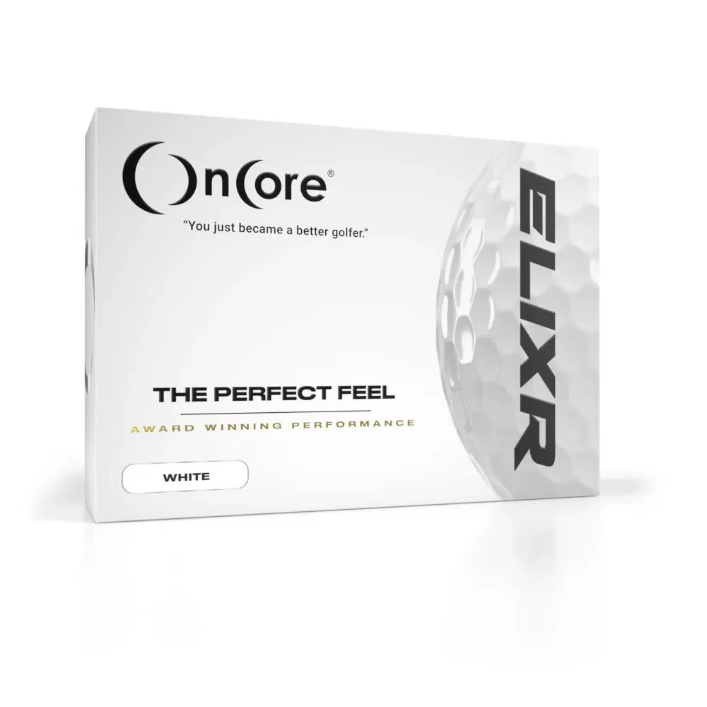 ONCORE GOLF ELIXR Tour Ball (2020) - High Performance Golf Balls - White 