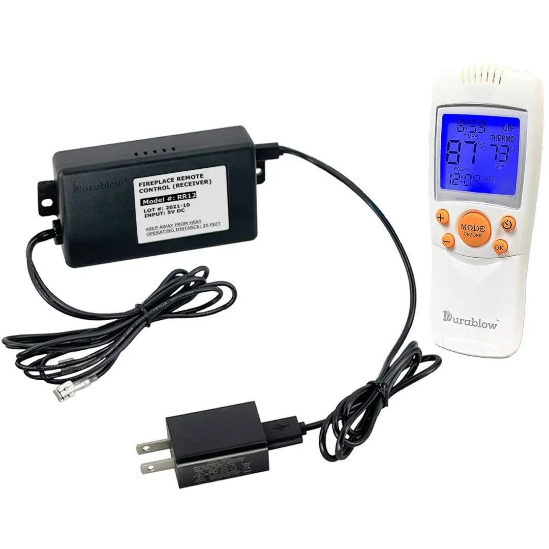 Durablow TR2004 Gas Fire Fireplace Remote Control Kit (on/off, Timer, Thermo ...