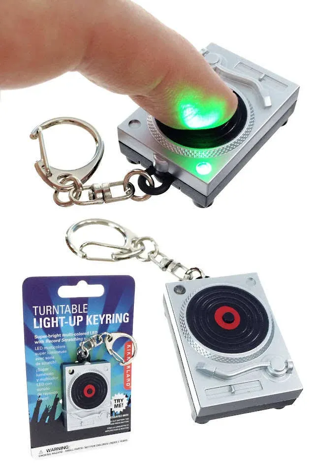 Turntable Keychain With Light & Sound