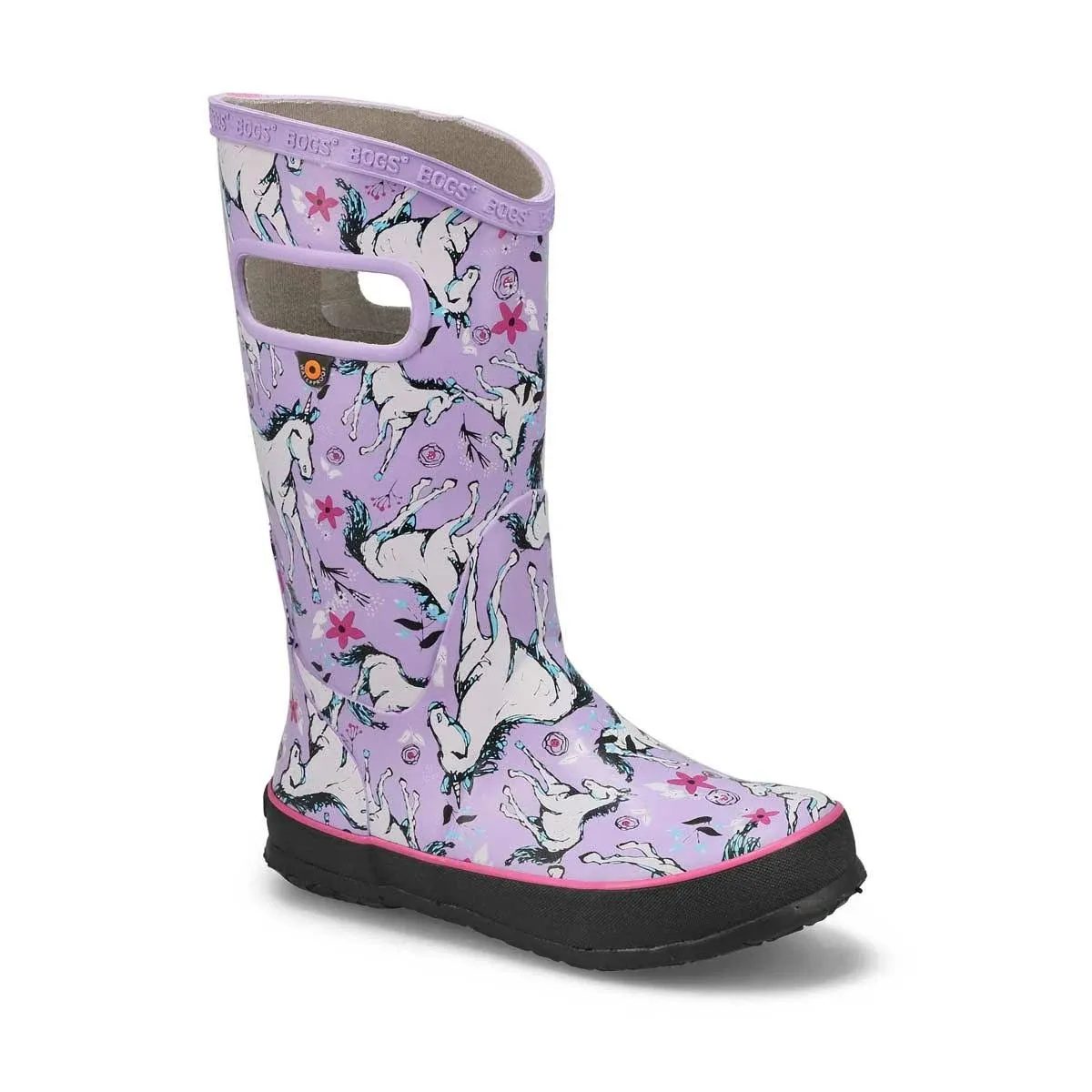 Bogs Kids' Rain Boots Unicorn Awesome 2 Lavender Multi