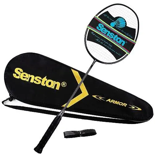 Senston Professional Woven Badminton Racket 100% Full Carbon-Fiber High-Grade Badminton Racquet Including Racket Cover