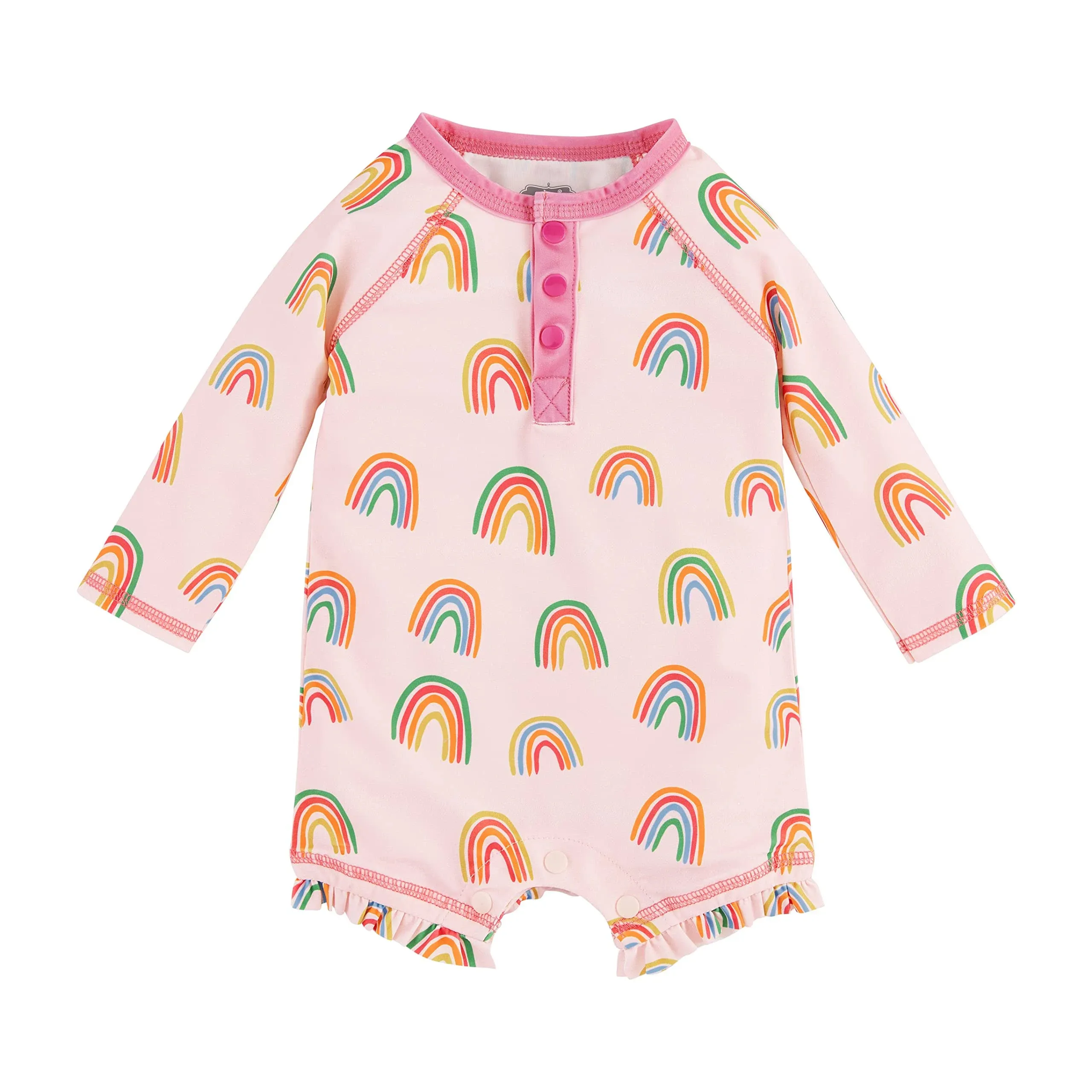 Mud Pie Rainbow Rash Guard One Piece 6-9M