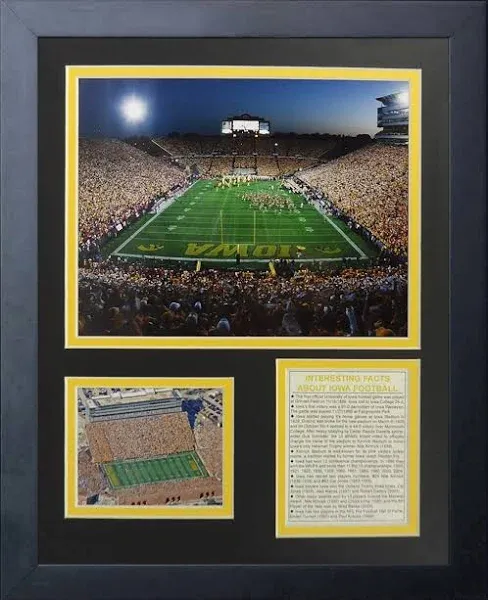 Legends Never Die Iowa Hawkeyes Kinnick Stadium Framed Photo Collage, 11 by 1...