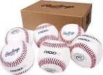 Rawlings | R100-P Practice Baseballs | Collegiate | High School | Youth | Flat/Raised Seam Options