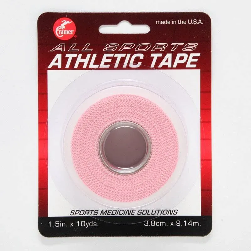 Cramer Team Color Athletic Tape, Easy Tear Tape for Ankle, Wrist, & Injury Taping, Protect & Prevent Injuries, Promote Healing, Athletic Training Supplies, 1.5" X 10 Yard Roll, Colored at Tape