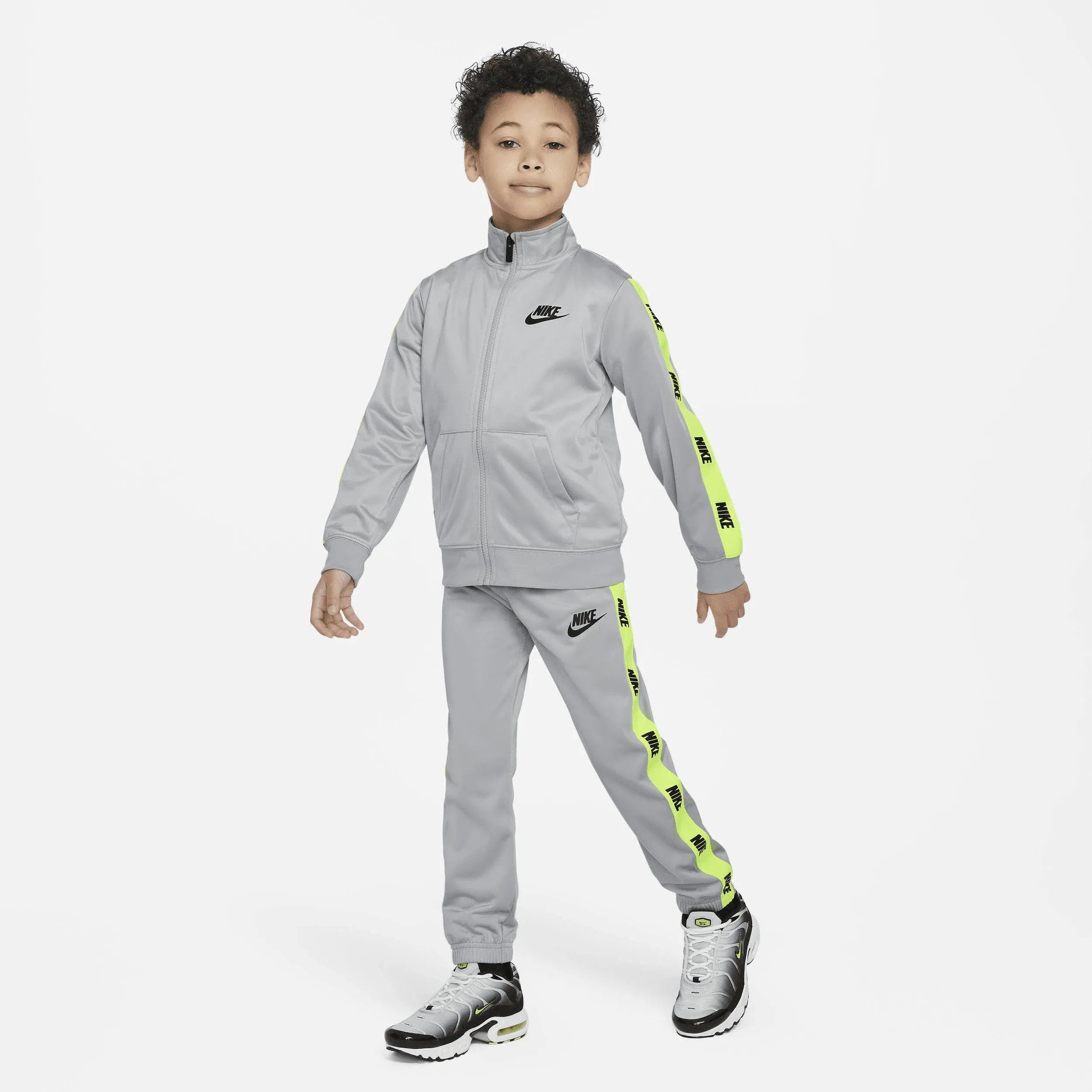 Nike Boys' Zip Jacket & Jogger Pants Set - Little Kid - Gray