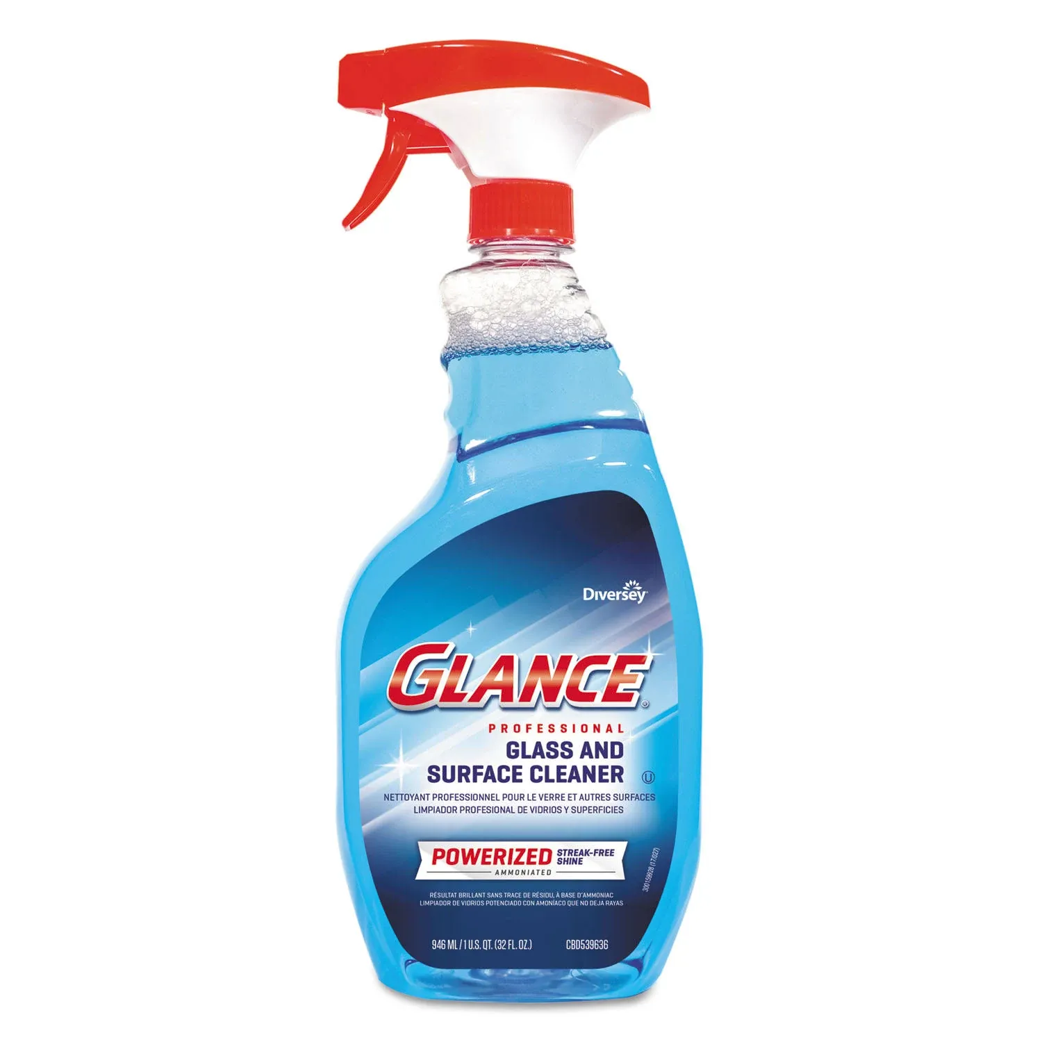 Diversey CBD539636 Glance Powerized Glass and Surface Cleaner, 32 oz, 8/Carton