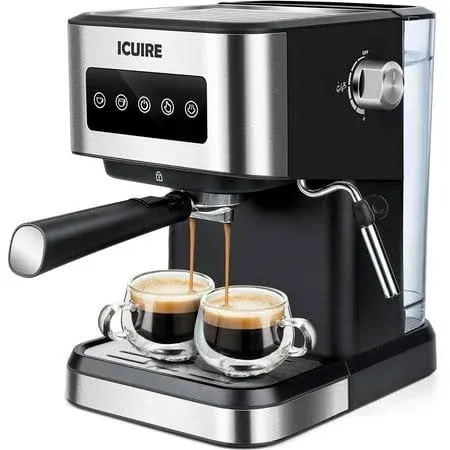 Espresso Machine with Milk Frother, 20 Bar Pump Pressure Coffee Machine, 1.5L/50oz Removable Water Tank, 1050W Semi-Automatic Espresso/Latte/