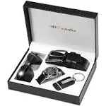 BSTcentelha Mens Gift Set,Mens Artificial Leather Watch Belt Keychain Sunglasses,Valentine's Day Present Gift for Men