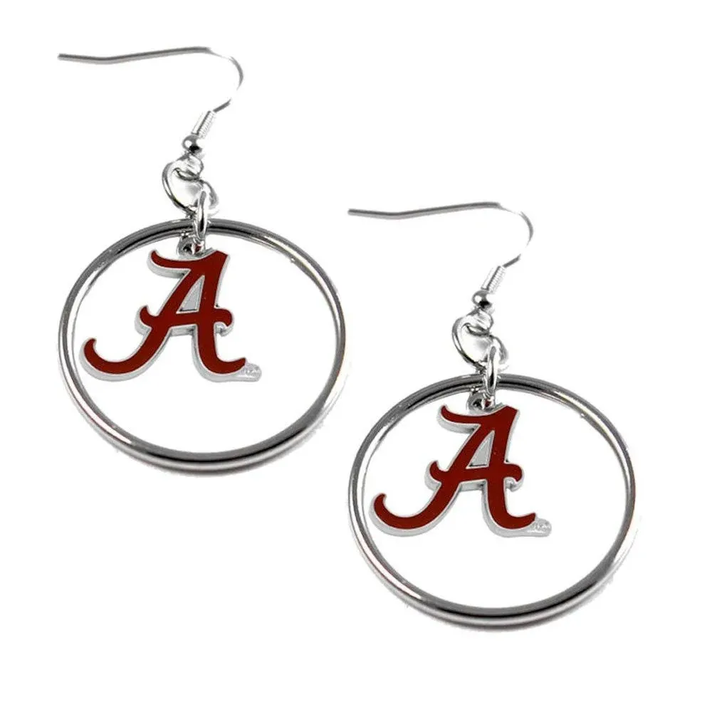 Aminco Alabama Crimson Tide Hoop Logo Earring Set NCAA Charm