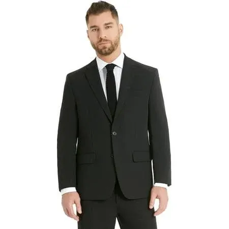 Chaps Men&#039;s Solid Classic Fit Tailored Suit Jacket Only Black - Size 40REG