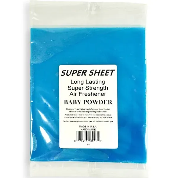 Jenray Super Sheet Large (8 inchx7 inch) Under Seat Car Air Freshener (Baby Powder)