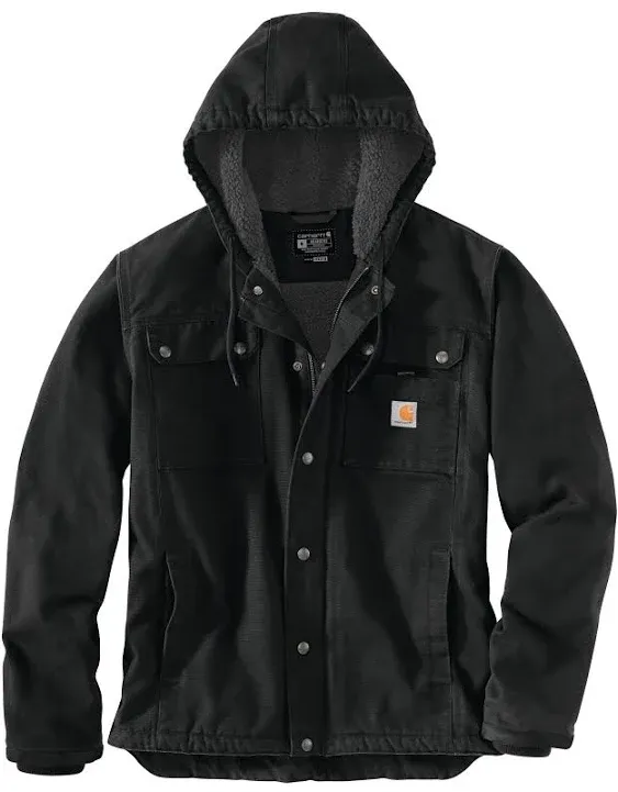 Carhartt Men's Full Swing Loose Fit Washed Duck Fleece-Lined Active Jacket