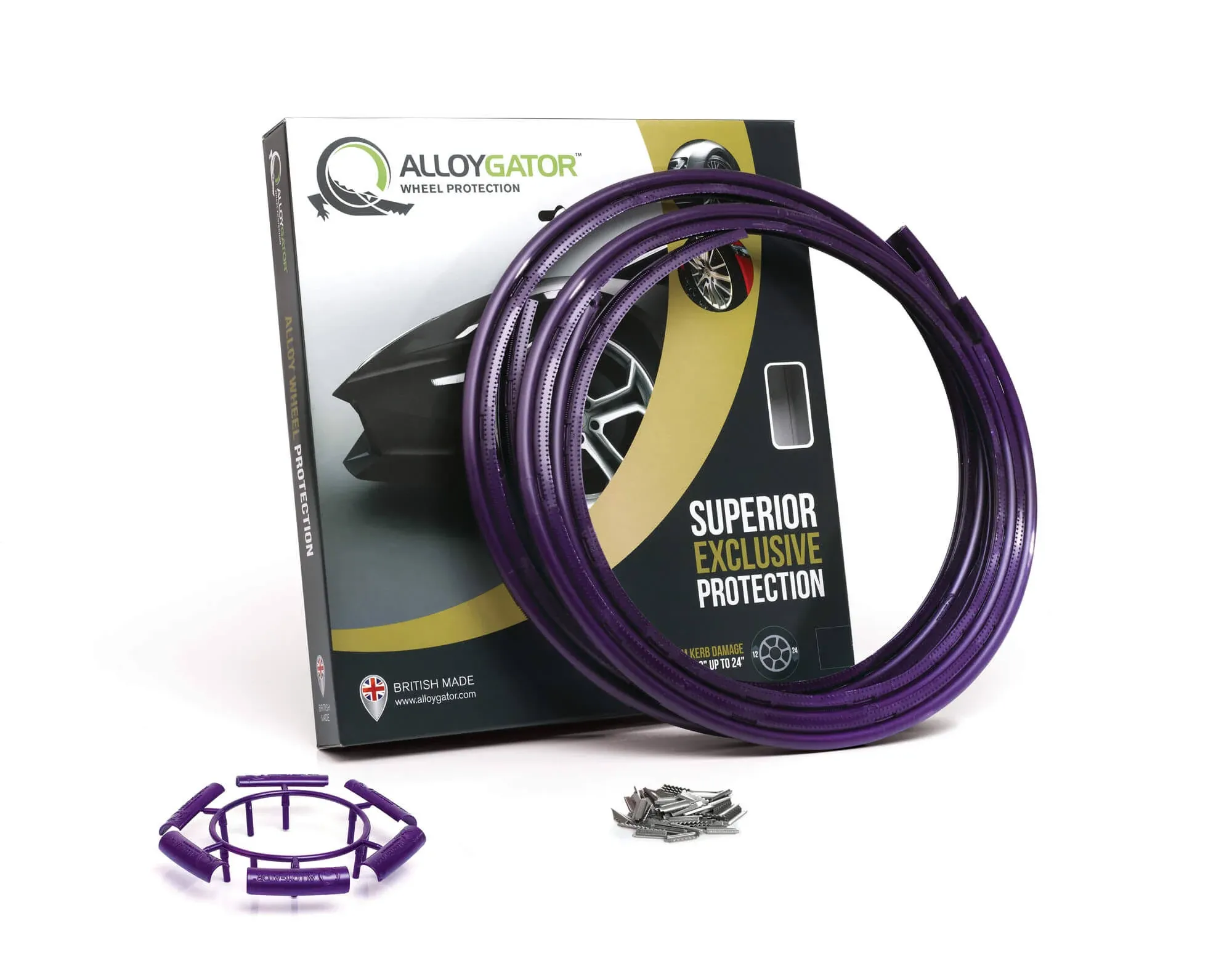 AlloyGator K4PRPLEXC - Purple Wheel Rim Protector Set