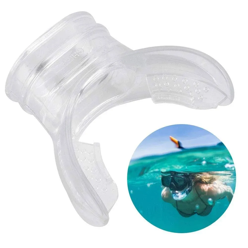 Zetiling Scubas Diving Mouthpiece,Transparent Silicone Snorkel Mouthpiece ...