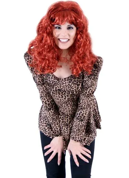 Peggy Wig and Leopard Top Costume Set