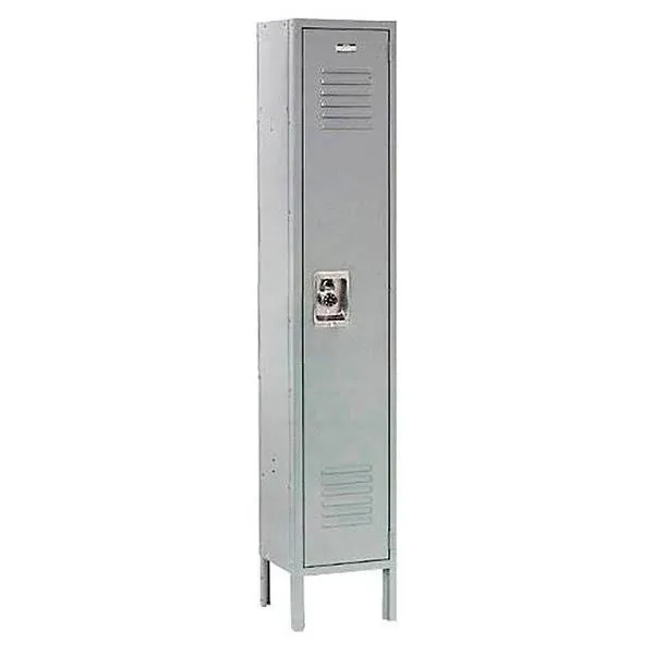 Single Tier 1 Door Locker, 15Wx18Dx72H, Gray, Assembled