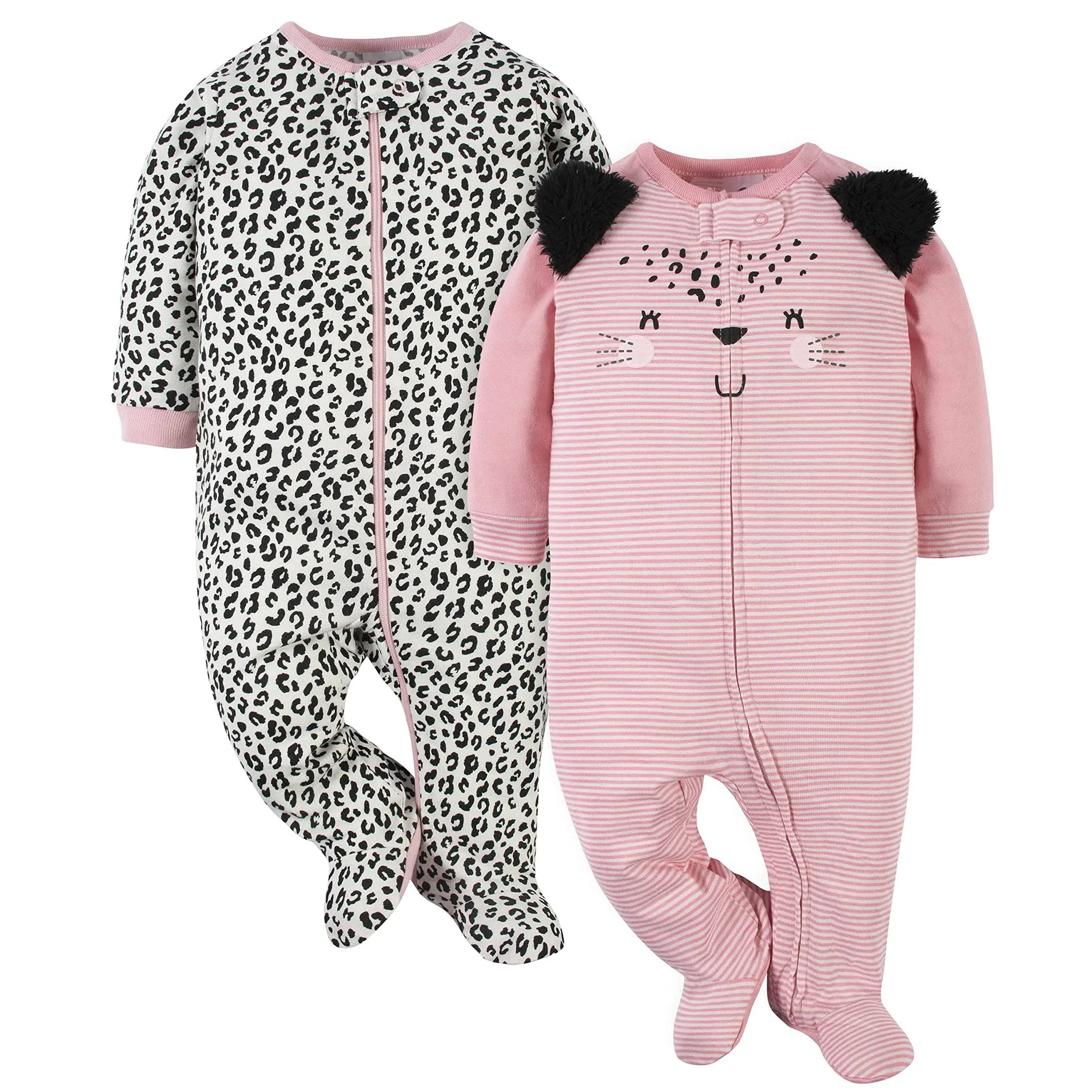 Gerber - 2Pk Baby Sleep'n'play - Girl Leopard