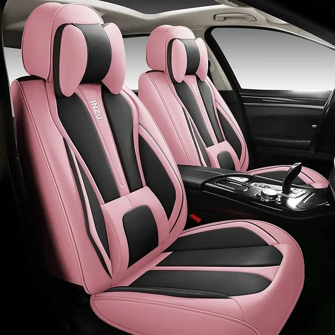 INZU Cute Rabbit Comfortable Leather Auto Car Seat Covers Front &amp; Rear Seat P...