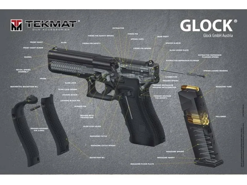 Tekmat Glock Cut Away Cleaning Mat