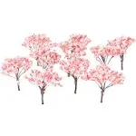 20pcs 6.5cm Blossom Cherry HO OO Scale Model Trees Scenery Railroad Layout Scene