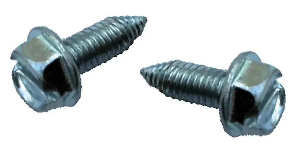 License Plate Screws - Slotted Hex Head - Metric - 6 Millimeter x 16 Millimeter (100 per Box)