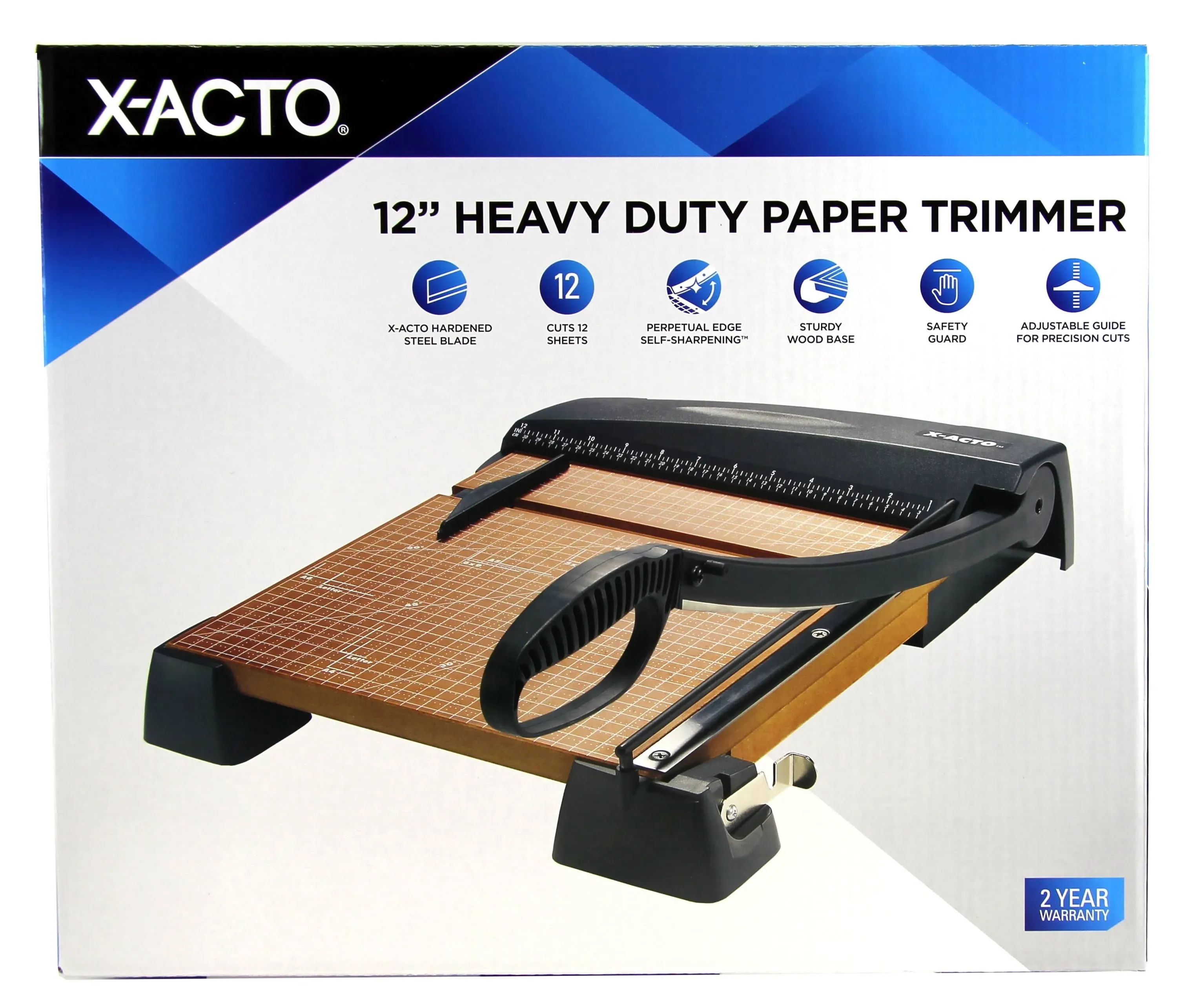 X-Acto 26315 Heavy-Duty Wood Base Guillotine Trimmer, 15 Sheets, 12-Inch x 15-inch