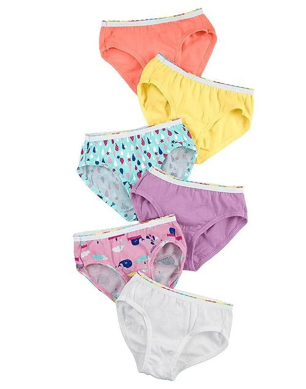 Hanes Girls' 6-Pack Cotton Hipster Underwear