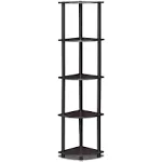 Furinno Turn-N-Tube 5 Tier Corner Display Rack Multipurpose Shelving Unit,   