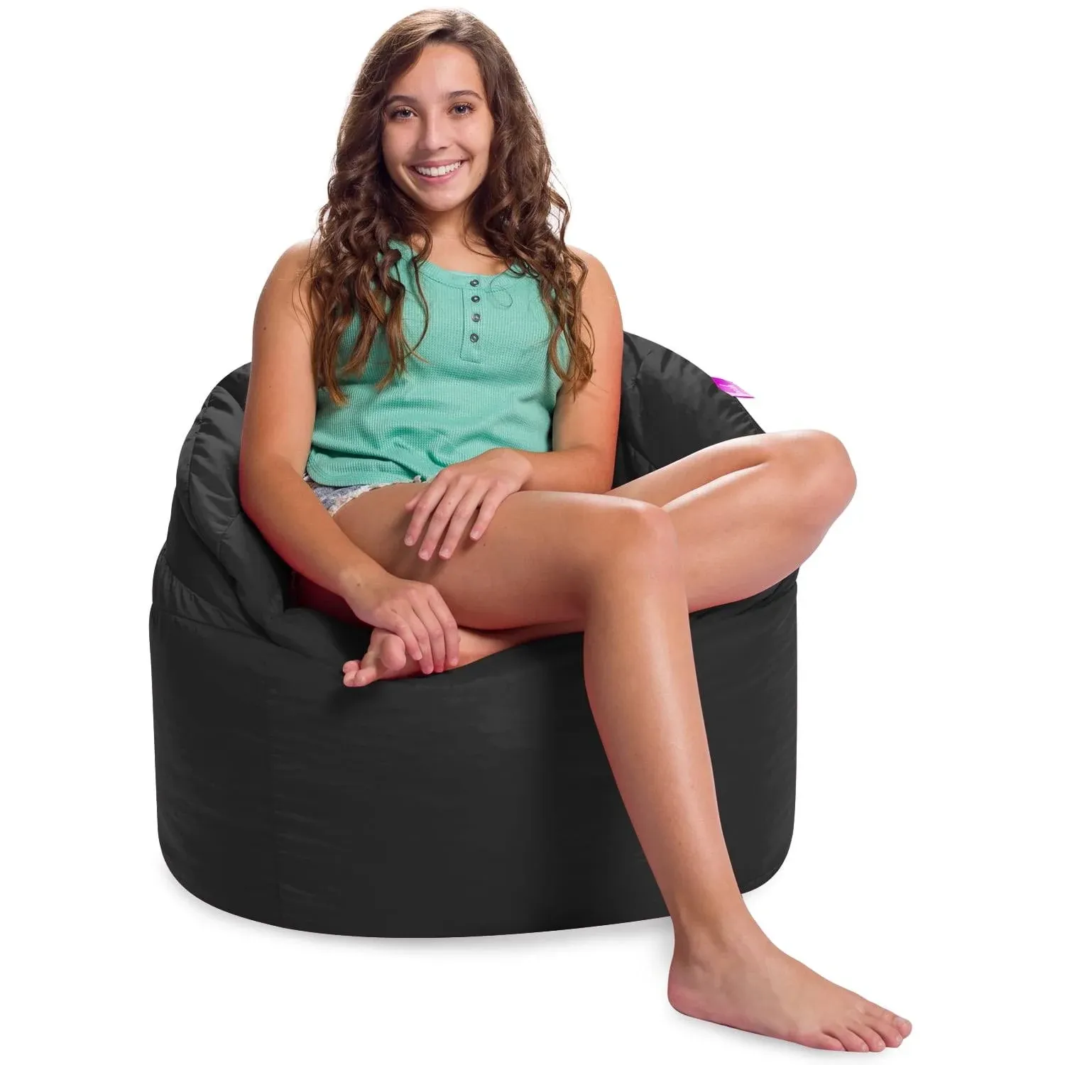 Posh Creations Sonoma Lounger Chair for Kids and Teens Big Bean Bag for Livin...