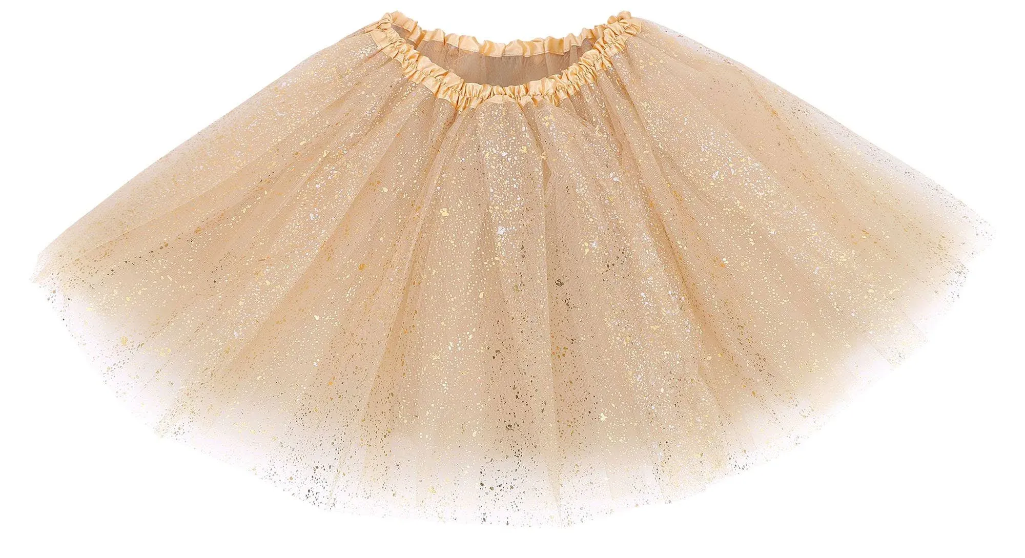 Simplicity Women's Classic Elastic 3 Layered Tulle Tutu Skirt