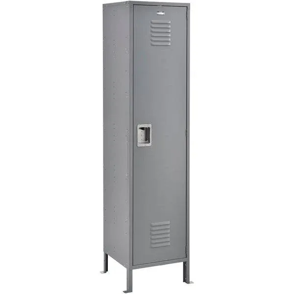 Global Industrial Infinity 1-Tier 1 Door Locker, 18"W x 18"D x 78"H, Gray ...