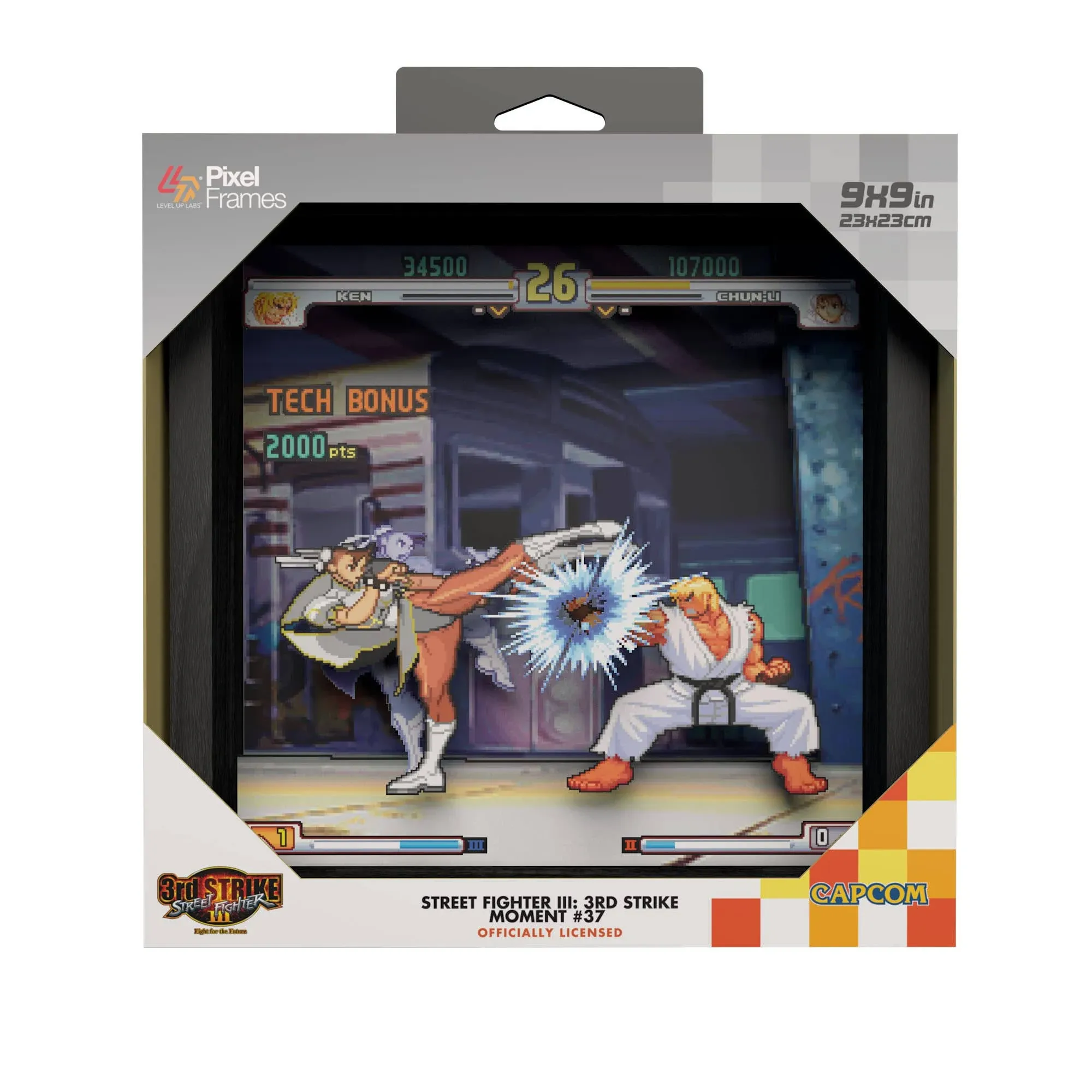 Pixel Frames Street Fighter III 3rd Strike Moment #37 9x9 Inches Shadow Box Art ...