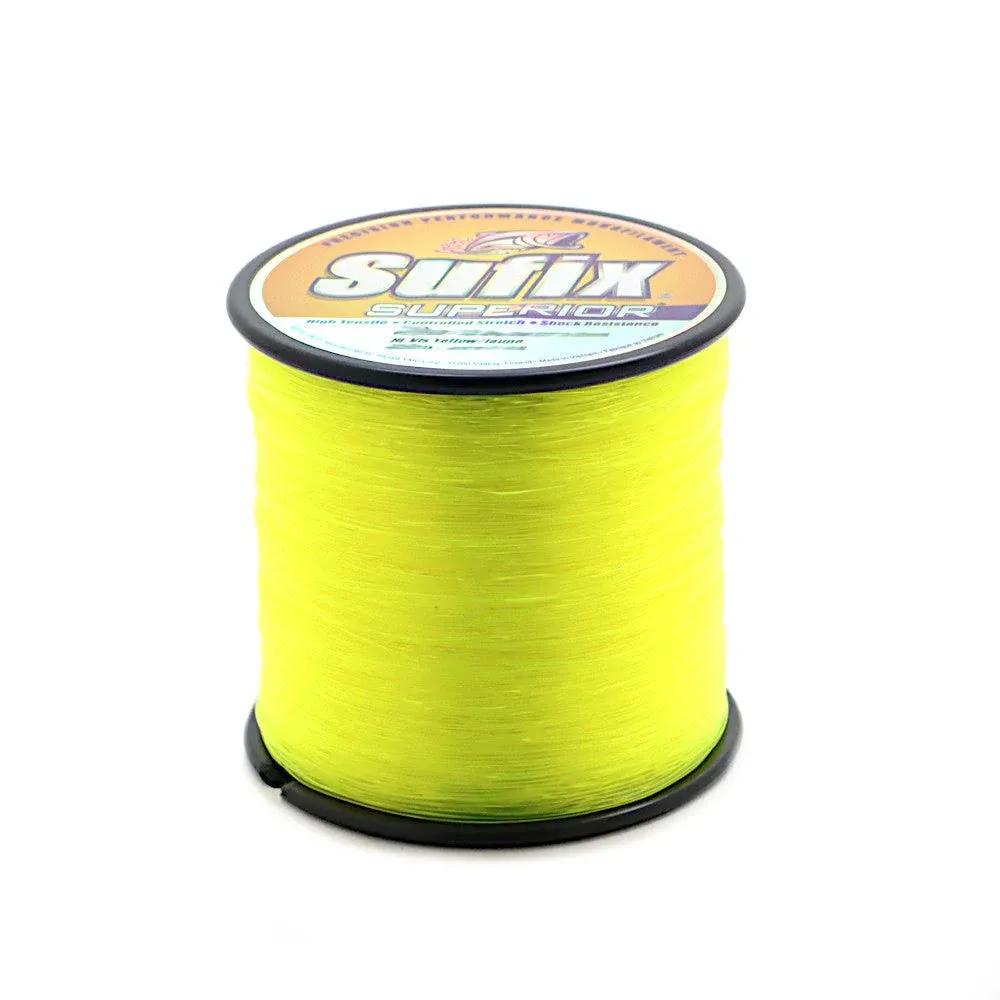 Sufix Superior Hi-Vis Yellow Monofilament - 40lb - 370 yds