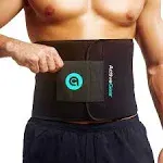 ActiveGear Waist Trimmer Belt for Stomach and Back Lumbar Support, Large: 9 inch x 46 inch - Blue